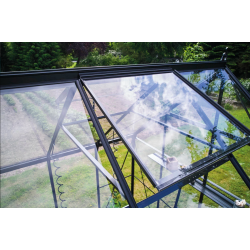 HALLS szklarnia ogrodowa ICON PLANTHOUSE 6 (7,3 m2; 1,93 x 3,79 m) czarna, szkło hartowane + baza